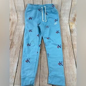 Nike Sportswear Club AOP Fleece Joggers Size Small Blue Chill DV9611-499